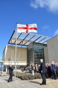 South Cambridgeshire District Council St Georges Day flag raising