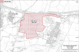 Bourn Airfield Development site map